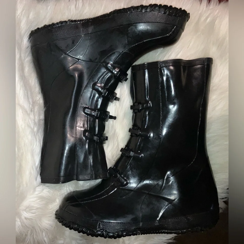 1950's Vintage Unisex Black Galoshes